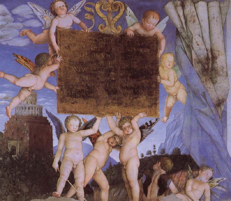 Andrea Mantegna Putti Holding Dedicatory Tablet Germany oil painting art